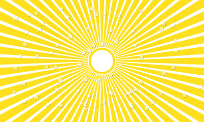 starburst yellow abstract background element of design. sunburst - sunray vector illustration
