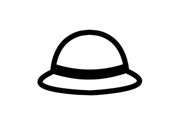 黒い帽子のアイコン（ハット）