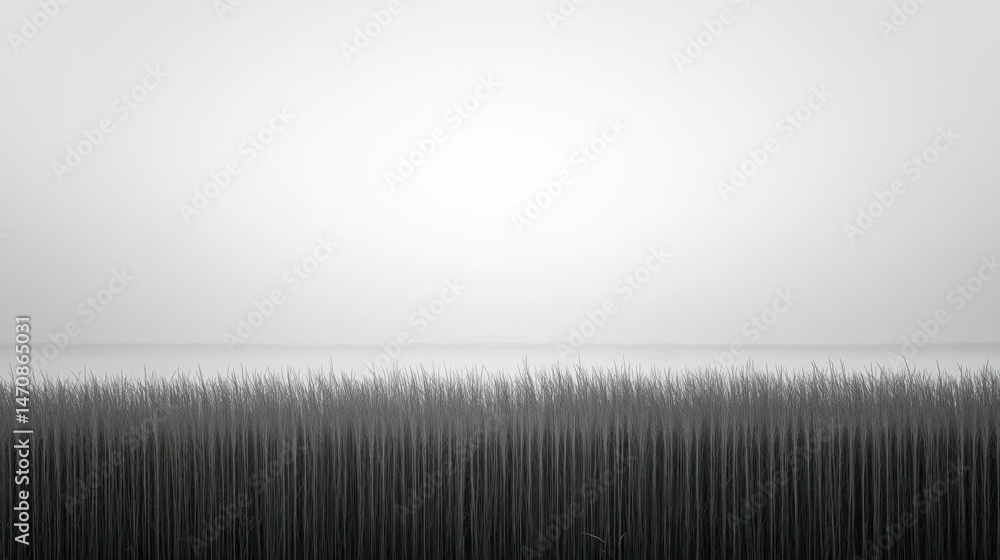 Poster abstract depiction of tall grass against a soft hazy background