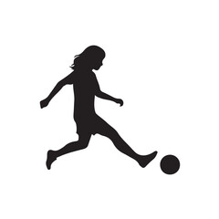 silhouette of a  foot bool man running