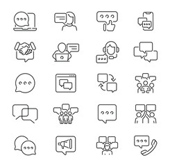 Communication concept Chat bubbles and people