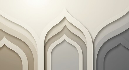 Paper Cut Islamic Arch Pattern Background