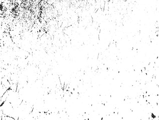 Abstract grunge black and white distressed wall texture background, Isolated on transparent background, PNG	