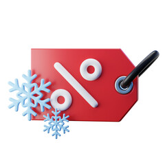3D Winter Sale Illustration
