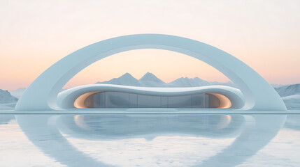 Harmonious Coexistence of Futuristic Architecture and Nature