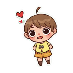 little girl with heart