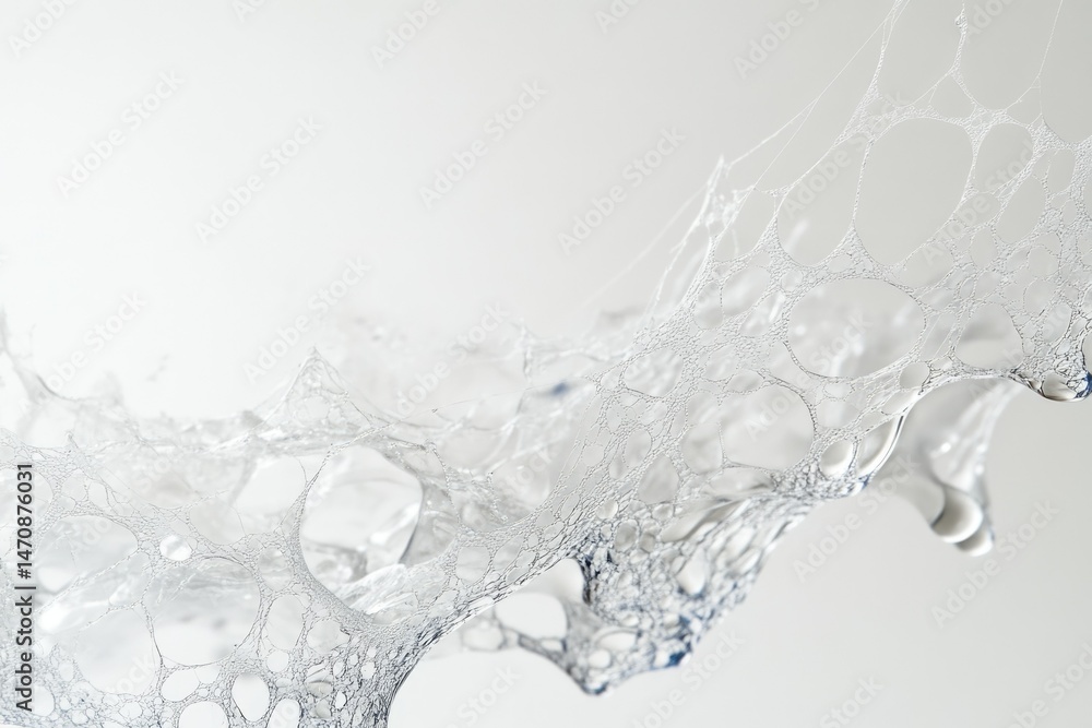 Poster abstract image of a water splash, showcasing intricate patterns and textures of flowing water.