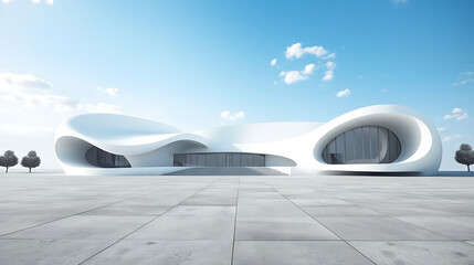 Serene Showcase of Modern, Organic Architectural Curves