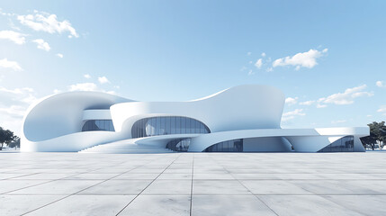 Serene Showcase of Modern, Organic Architectural Curves