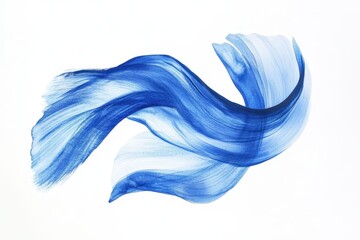 Abstract blue ribbon