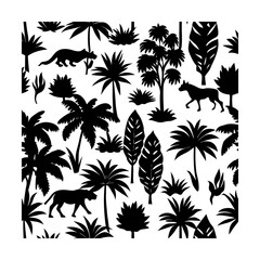 Wisteria Swing Arch Seamless Pattern on White Background  Elegant Floral Repeat Design

