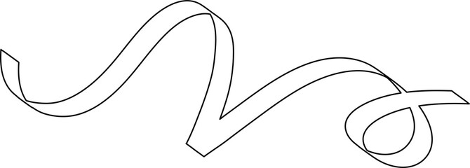 Ribbons thin line decorative , new year, holiday, festival