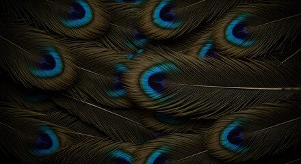 Obraz premium Peacock Feather Texture