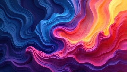Obraz premium Abstract swirling vibrant colors, dynamic fluid forms, intense hues , art, contemporary, aesthetic