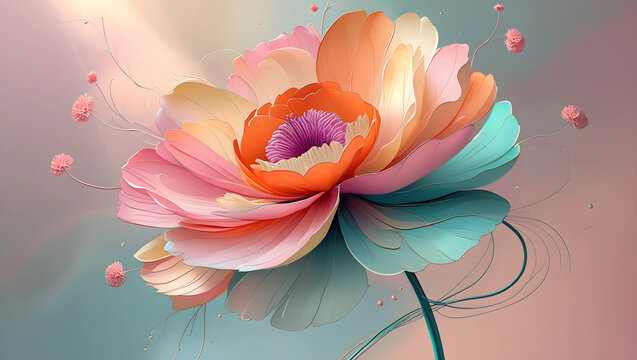 oil painting of a flower