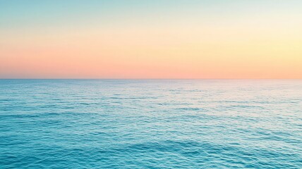 Obraz premium Peaceful Ocean Sunrise With Pastel Sky and Calm Turquoise Waters