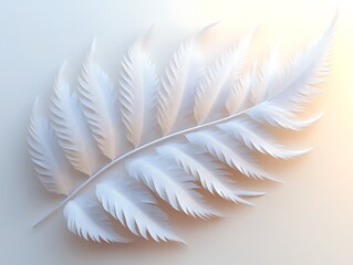 Elegant White Feather Texture Design