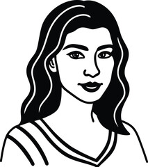 woman with long hair