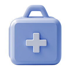 Fototapeta premium 3D First Aid Kit Icon for Medical Emergency and Healthcare Assistance