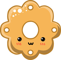 Flower shaped cookies with holes