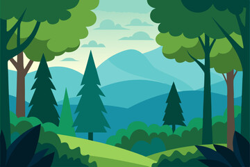 Obraz premium landscape with forest