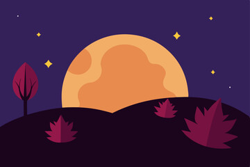 Naklejka premium moon and star