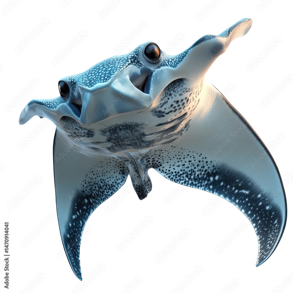 Poster underwater creature rendering of a sea animal with unique features in deep ocean