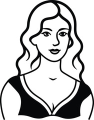 vector illustration of a woman