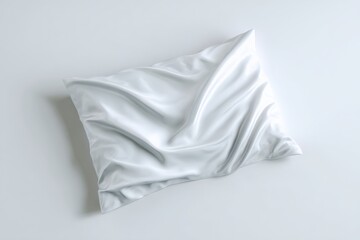 Fototapeta premium Soft, white pillowcase. Luxurious bedding.