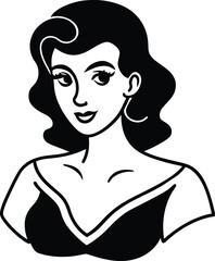 vector illustration of a woman