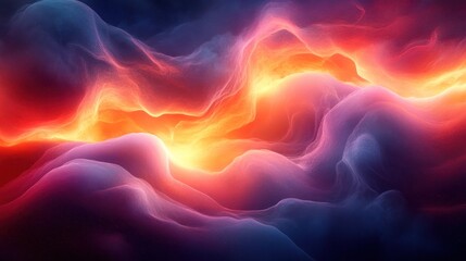 Abstract swirling nebulae of vibrant color