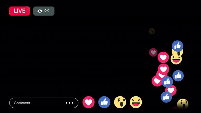 Facebook Live Screen Animation 4K On Alpha