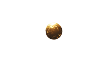 Glowing Golden Planet in Space