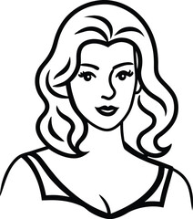 Woman Silhouette Vector Illustration In White Background