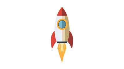 Colorful Rocket Ship Launching