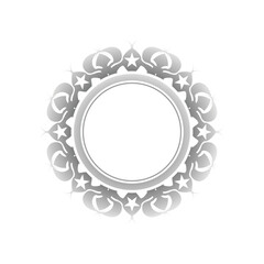 Round frame with floral pattern