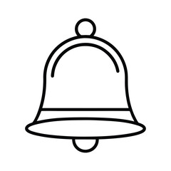 Bell Outline Icon Vector - Minimal Notification Symbol, Simple Alarm Line Art, Ringer Silhouette Clipart