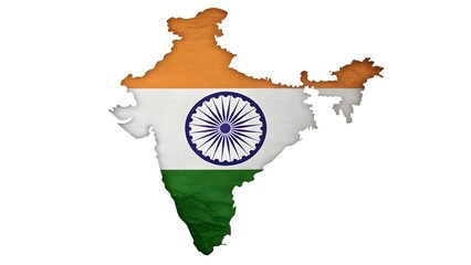 map of india with flag