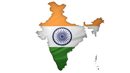 india map with flag