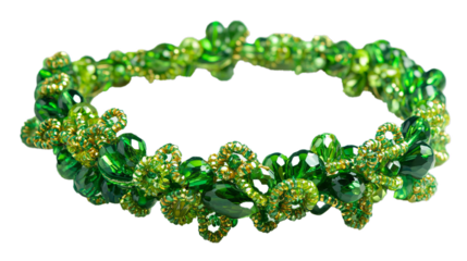 Cream-colored beaded jewelry, including a necklace and bracelet