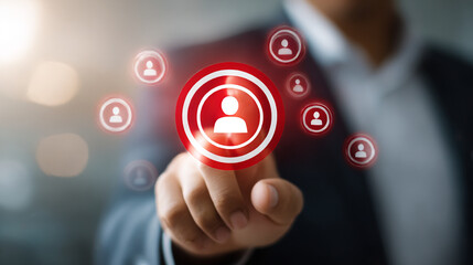 Human resources management concept selecting job candidate recruitment and hiring process for company 100