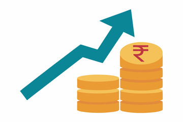 business graph with arrow