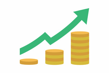 business graph with arrow