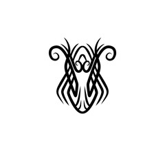 Elegant abstract design featuring intertwined lines and curves, suitable for decorative purposes