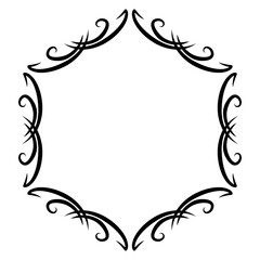 Elegant decorative border featuring intricate swirls and curves, suitable for invitations or stationery