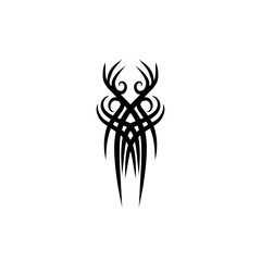 Abstract tribal design featuring intertwining shapes and curves, suitable for artistic backgrounds