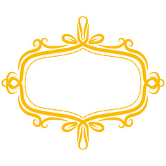Ornate decorative border design in vibrant yellow, suitable for invitations or announcements