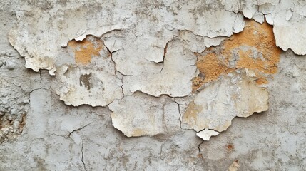 Peeling Paint on Textured Wall Surface