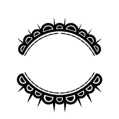 Decorative arch design featuring intricate patterns and shapes, suitable for graphic use and backgrounds