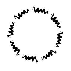 Abstract wavy line design on a white background, suitable for creative projects and graphic design